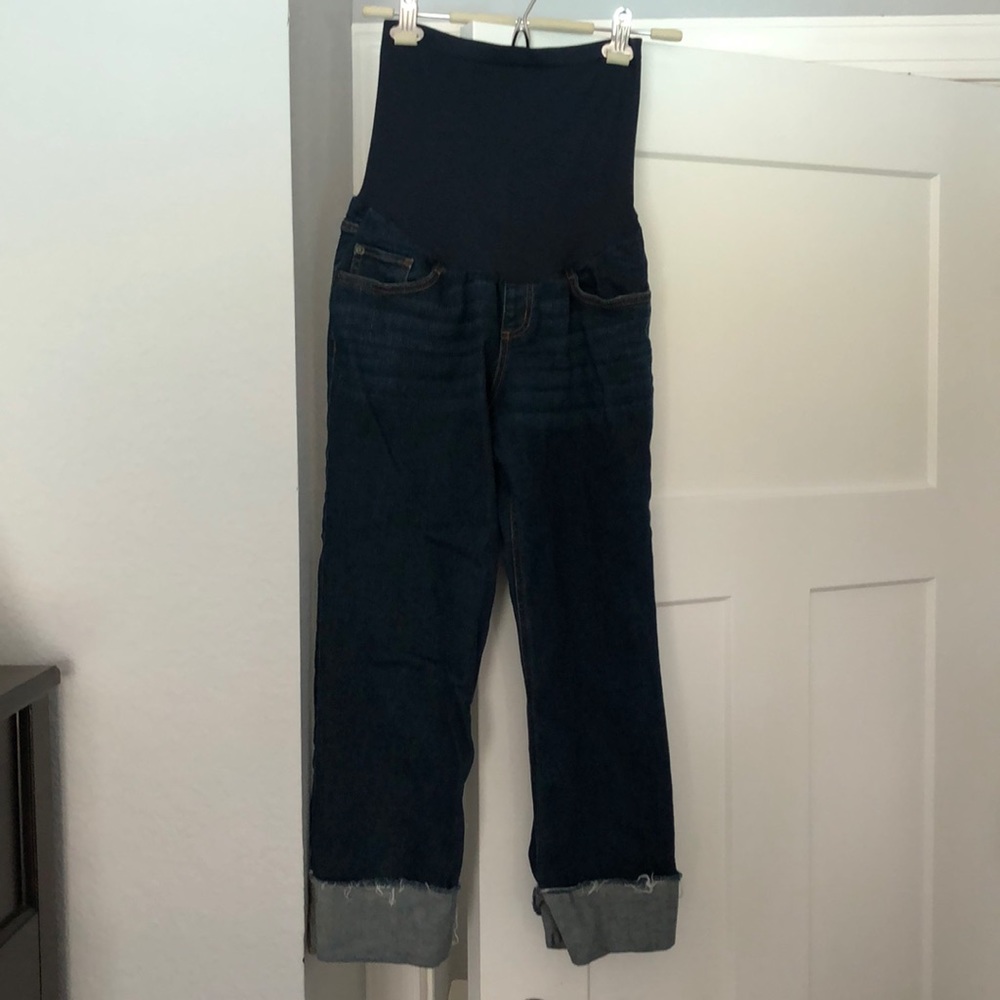 Denim maternity capris, size L